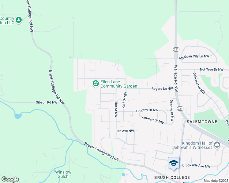 map of restaurants, bars, coffee shops, grocery stores, and more near 2613 Andrew Avenue Northwest in Salem
