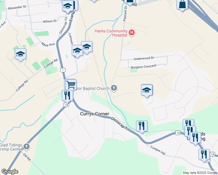map of restaurants, bars, coffee shops, grocery stores, and more near 204 Payzant Drive in Windsor