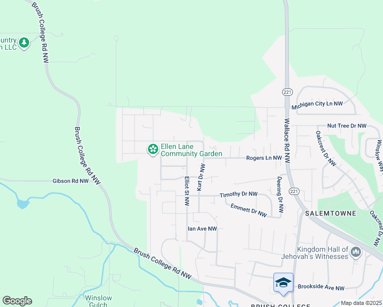 map of restaurants, bars, coffee shops, grocery stores, and more near 2613 Andrew Avenue Northwest in Salem