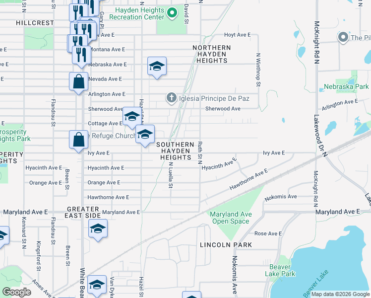 map of restaurants, bars, coffee shops, grocery stores, and more near 1988 Clear Avenue East in Saint Paul