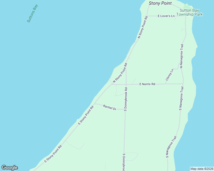 map of restaurants, bars, coffee shops, grocery stores, and more near 2-32 South Stony Point Road in Suttons Bay
