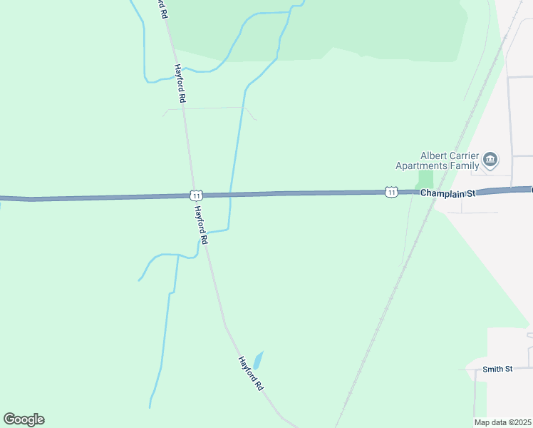 map of restaurants, bars, coffee shops, grocery stores, and more near U.S. 11 in Rouses Point