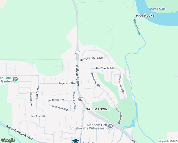 map of restaurants, bars, coffee shops, grocery stores, and more near 1936 Pecan Court Northwest in Salem