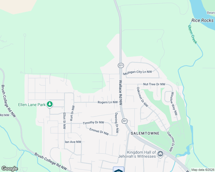 map of restaurants, bars, coffee shops, grocery stores, and more near 3317 Darrin Street Northwest in Salem