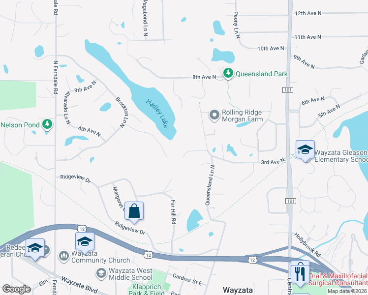 map of restaurants, bars, coffee shops, grocery stores, and more near 18200 3rd Avenue North in Minneapolis