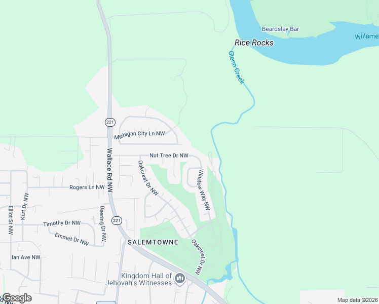map of restaurants, bars, coffee shops, grocery stores, and more near 1669 Nut Tree Drive Northwest in Salem
