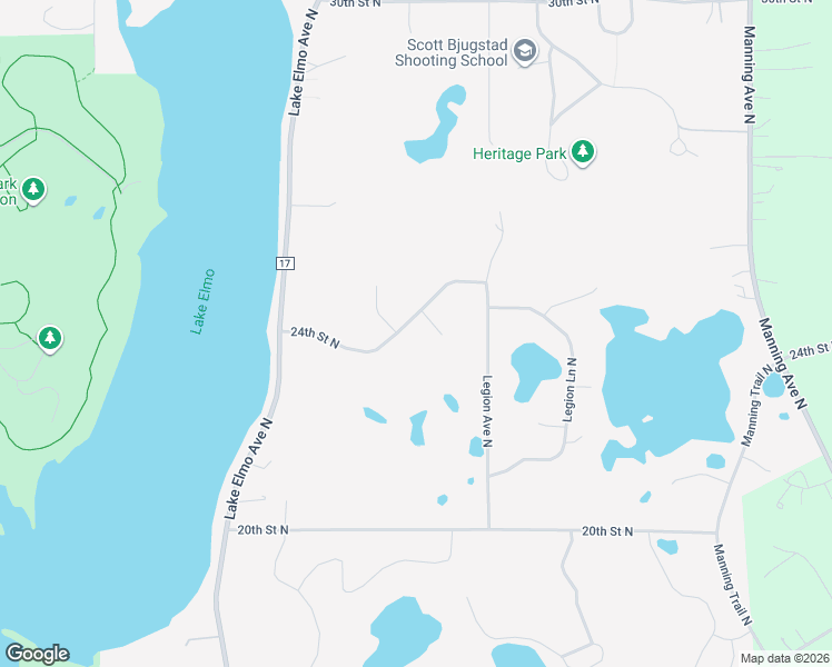 map of restaurants, bars, coffee shops, grocery stores, and more near 11355 24th Street North in Lake Elmo