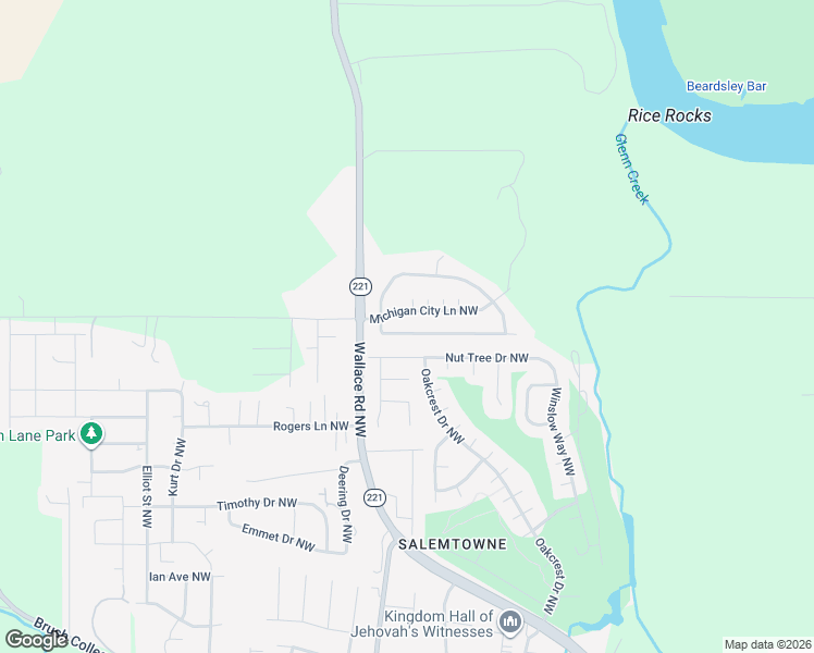 map of restaurants, bars, coffee shops, grocery stores, and more near 3394 Lake Vanessa Circle Northwest in Salem