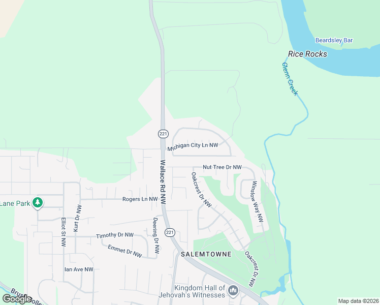 map of restaurants, bars, coffee shops, grocery stores, and more near 3396 Lake Vanessa Circle Northwest in Salem