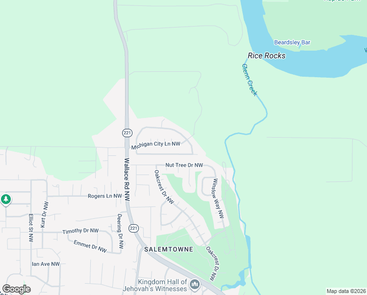 map of restaurants, bars, coffee shops, grocery stores, and more near 3416 Lake Vanessa Circle Northwest in Salem