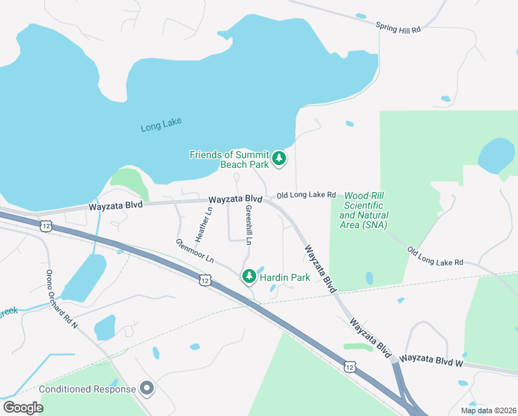 map of restaurants, bars, coffee shops, grocery stores, and more near 1075 Wayzata Boulevard in Wayzata