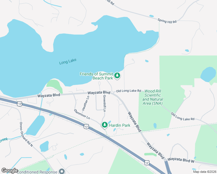 map of restaurants, bars, coffee shops, grocery stores, and more near 1075 Wayzata Boulevard in Wayzata