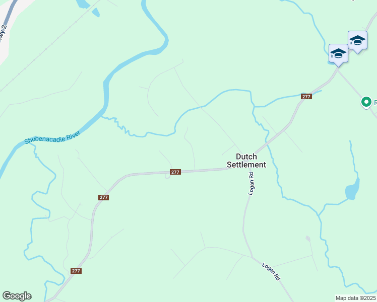 map of restaurants, bars, coffee shops, grocery stores, and more near 2 Ferris Drive in Dutch Settlement