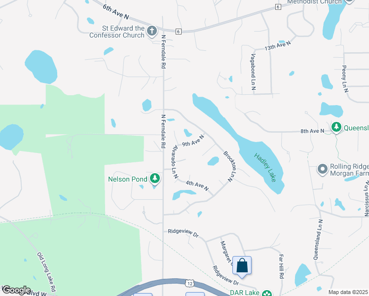 map of restaurants, bars, coffee shops, grocery stores, and more near 18910 9th Avenue North in Minneapolis