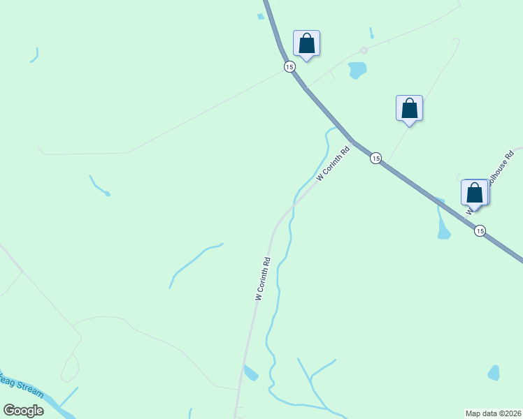 map of restaurants, bars, coffee shops, grocery stores, and more near 231 West Corinth Road in Corinth