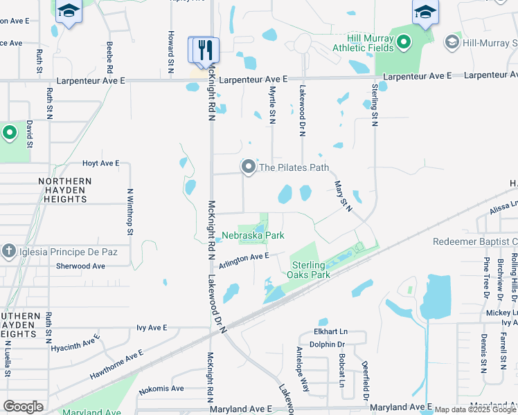 map of restaurants, bars, coffee shops, grocery stores, and more near 2339 Nebraska Avenue East in Saint Paul