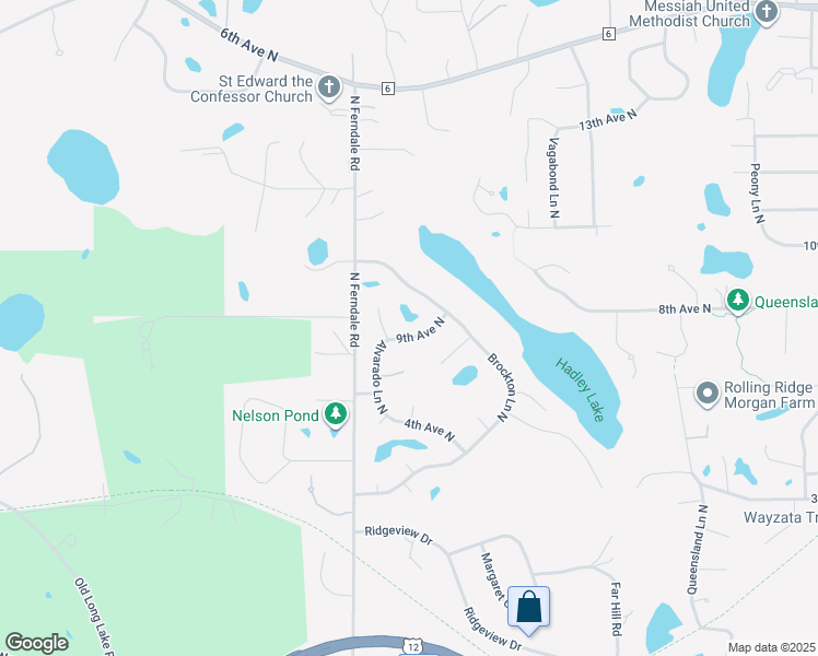 map of restaurants, bars, coffee shops, grocery stores, and more near 18910 9th Avenue North in Minneapolis
