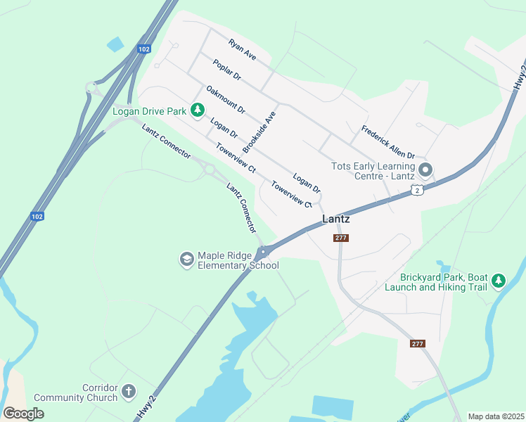 map of restaurants, bars, coffee shops, grocery stores, and more near 8 Ashford Place in Lantz