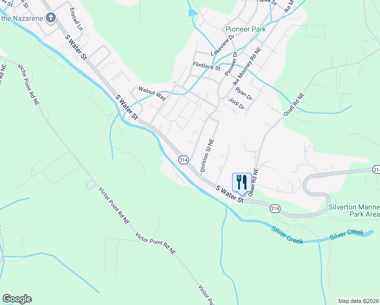 map of restaurants, bars, coffee shops, grocery stores, and more near 209 Pioneer Drive in Silverton