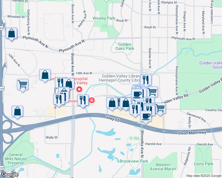 map of restaurants, bars, coffee shops, grocery stores, and more near 770 Wisconsin Avenue North in Minneapolis