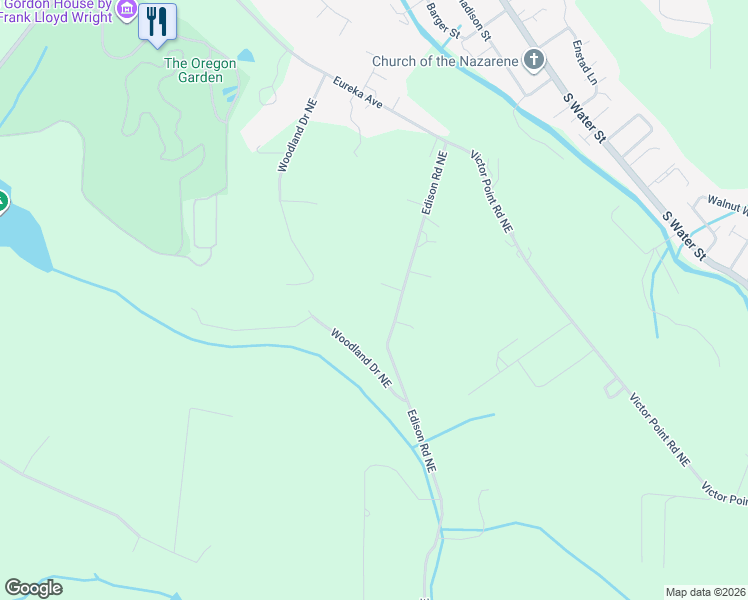 map of restaurants, bars, coffee shops, grocery stores, and more near 4265 Edison Road Northeast in Silverton