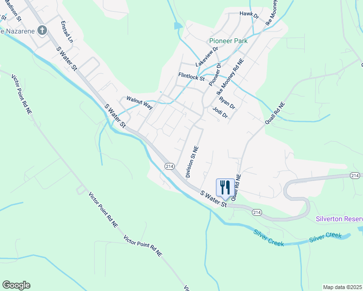 map of restaurants, bars, coffee shops, grocery stores, and more near 225 Pioneer Drive in Silverton