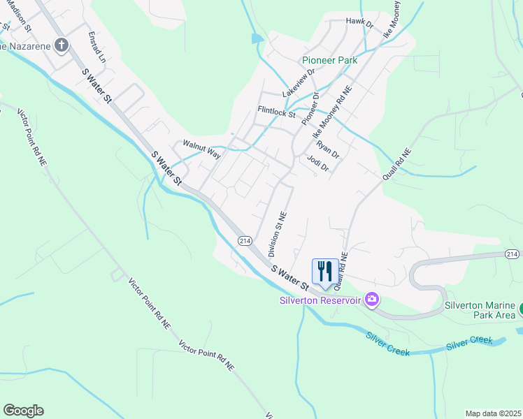 map of restaurants, bars, coffee shops, grocery stores, and more near 225 Pioneer Drive in Silverton
