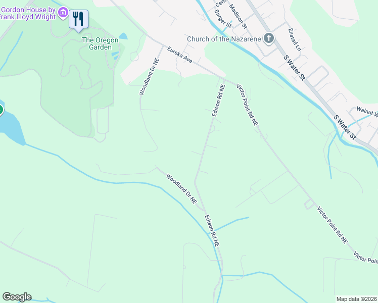 map of restaurants, bars, coffee shops, grocery stores, and more near 4265 Edison Road Northeast in Silverton