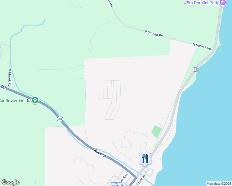 map of restaurants, bars, coffee shops, grocery stores, and more near Scott Hill Road in Suttons Bay