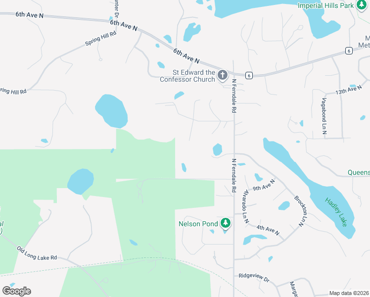 map of restaurants, bars, coffee shops, grocery stores, and more near 585 North Ferndale Road in Wayzata