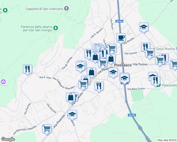 map of restaurants, bars, coffee shops, grocery stores, and more near 1 Via Gaudenzio Ferrari in Piossasco
