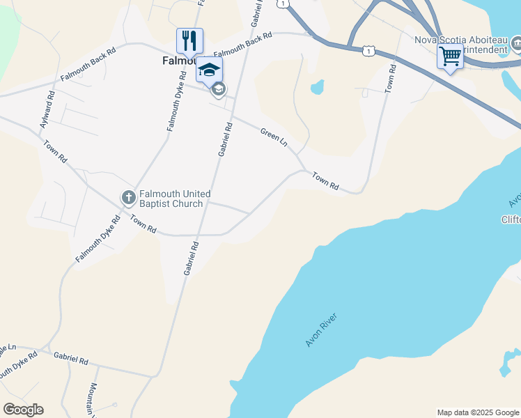 map of restaurants, bars, coffee shops, grocery stores, and more near 251 Town Road in Falmouth