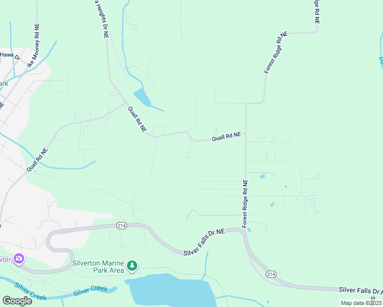 map of restaurants, bars, coffee shops, grocery stores, and more near 15686 Quall Road Northeast in Silverton