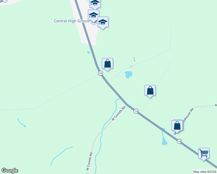 map of restaurants, bars, coffee shops, grocery stores, and more near 501 Main Street in Corinth