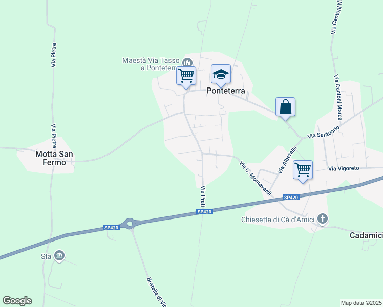 map of restaurants, bars, coffee shops, grocery stores, and more near 9 Via Persico in Ponteterra