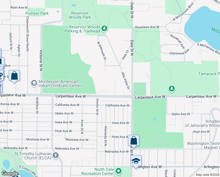 map of restaurants, bars, coffee shops, grocery stores, and more near 695 Emerald Ridge in Roseville
