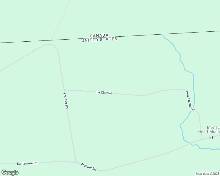 map of restaurants, bars, coffee shops, grocery stores, and more near Le Clair Road in Churubusco