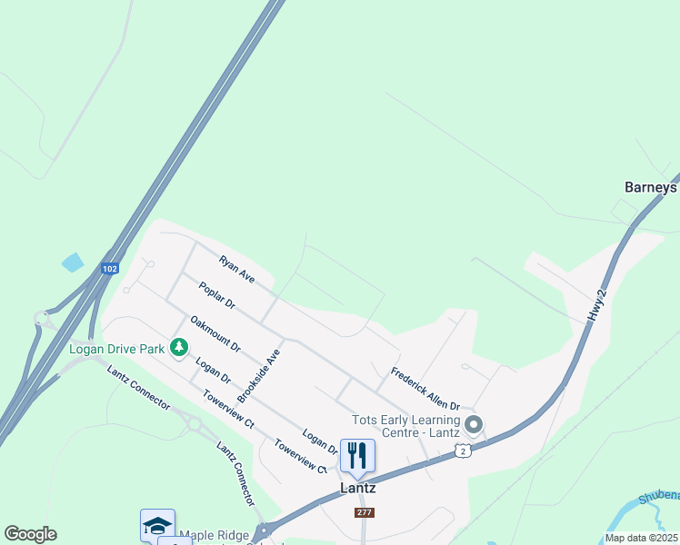 map of restaurants, bars, coffee shops, grocery stores, and more near 28 Brianna Dr in Lantz