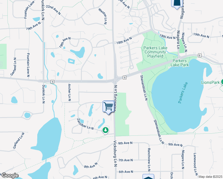 map of restaurants, bars, coffee shops, grocery stores, and more near 15900 14th Avenue North in Minneapolis