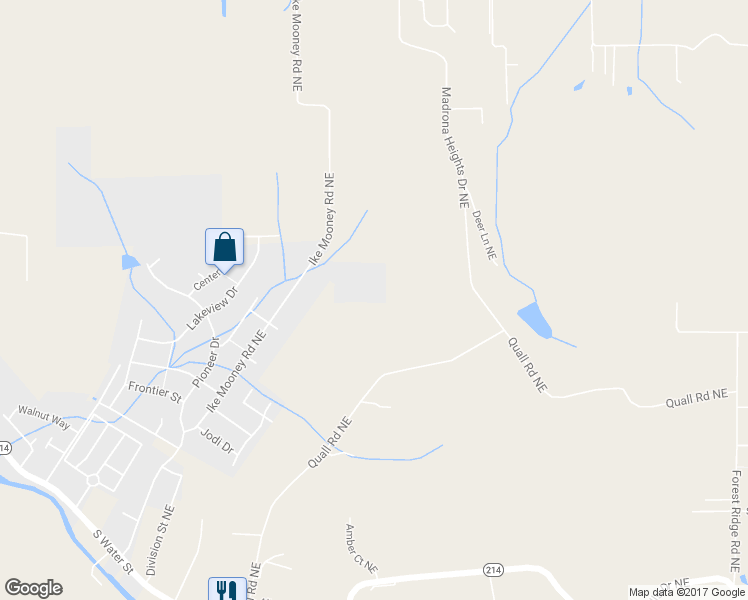 map of restaurants, bars, coffee shops, grocery stores, and more near 4762 Ike Mooney Road Northeast in Silverton