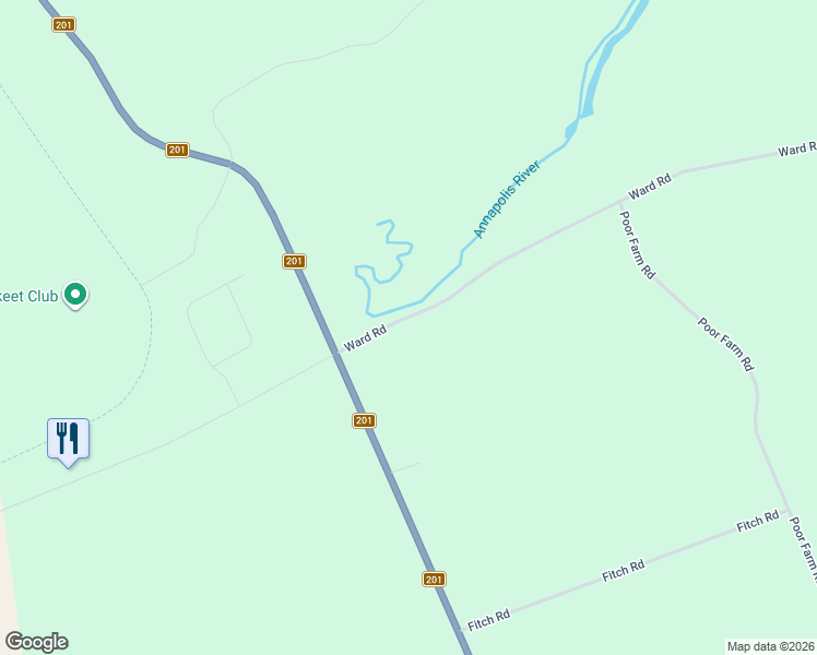 map of restaurants, bars, coffee shops, grocery stores, and more near 402 Ward Road in Kingston