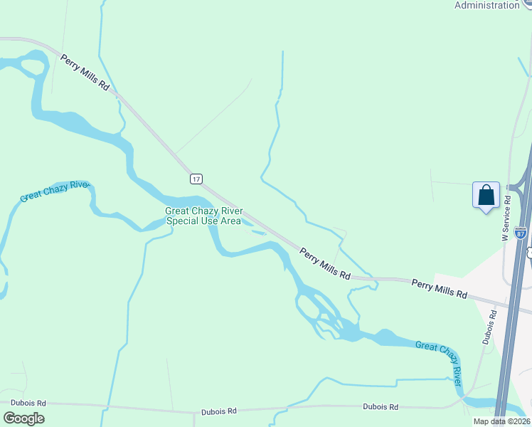 map of restaurants, bars, coffee shops, grocery stores, and more near 148 Perry Mills Road in Champlain