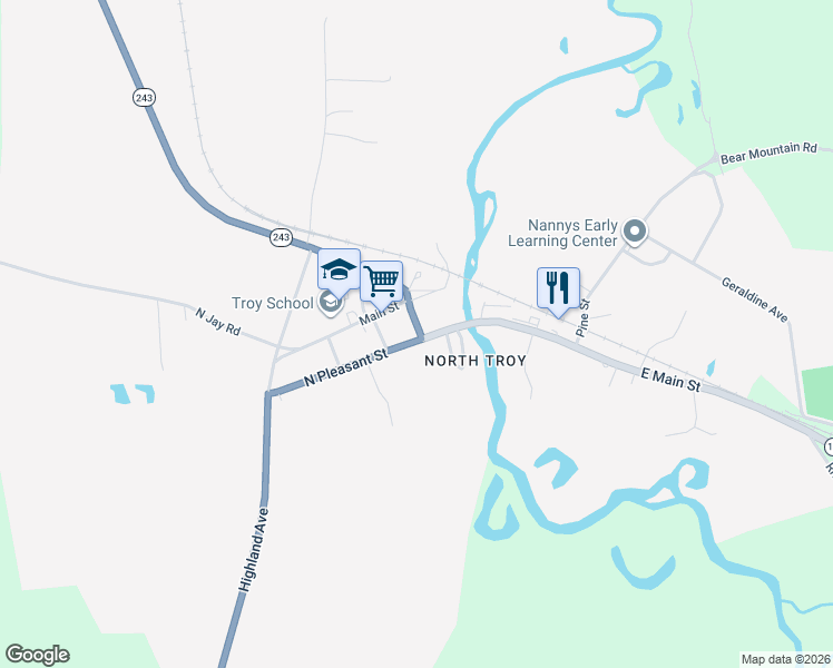 map of restaurants, bars, coffee shops, grocery stores, and more near 4 South Street in Troy