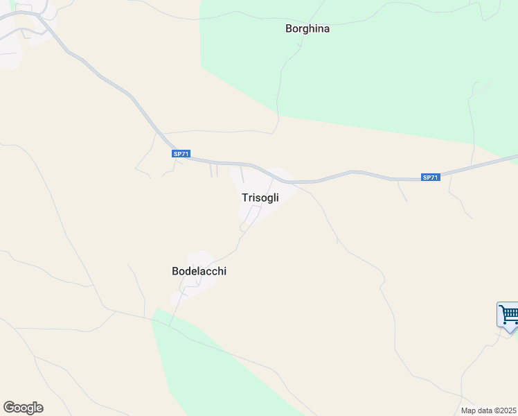 map of restaurants, bars, coffee shops, grocery stores, and more near 10 Frazione Bodelacchi in Trisogli