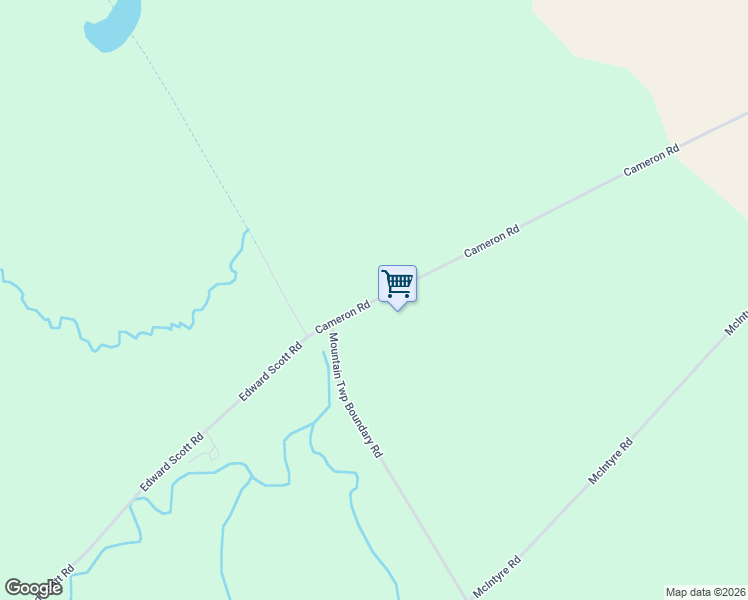 map of restaurants, bars, coffee shops, grocery stores, and more near 10056 Cameron Road in Mountain