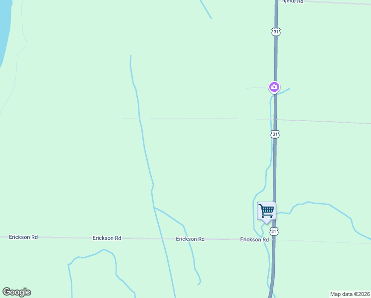 map of restaurants, bars, coffee shops, grocery stores, and more near 13295 Coleman Road in Kewadin