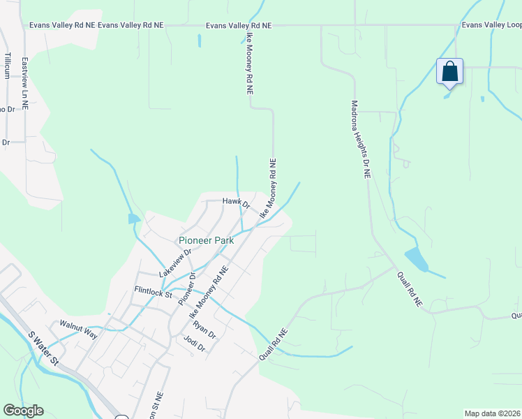 map of restaurants, bars, coffee shops, grocery stores, and more near 838 Hawk Drive in Silverton