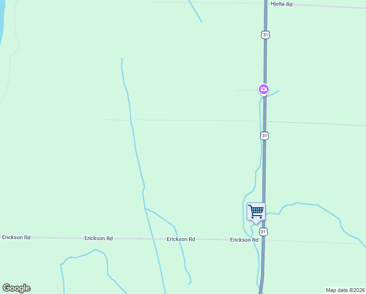 map of restaurants, bars, coffee shops, grocery stores, and more near 13295 Coleman Road in Kewadin