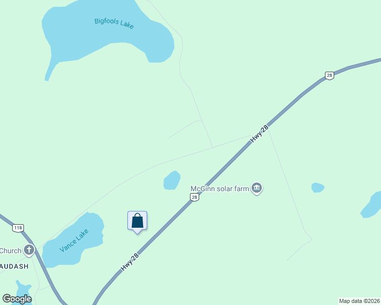 map of restaurants, bars, coffee shops, grocery stores, and more near 92 Paudash School Road in Faraday
