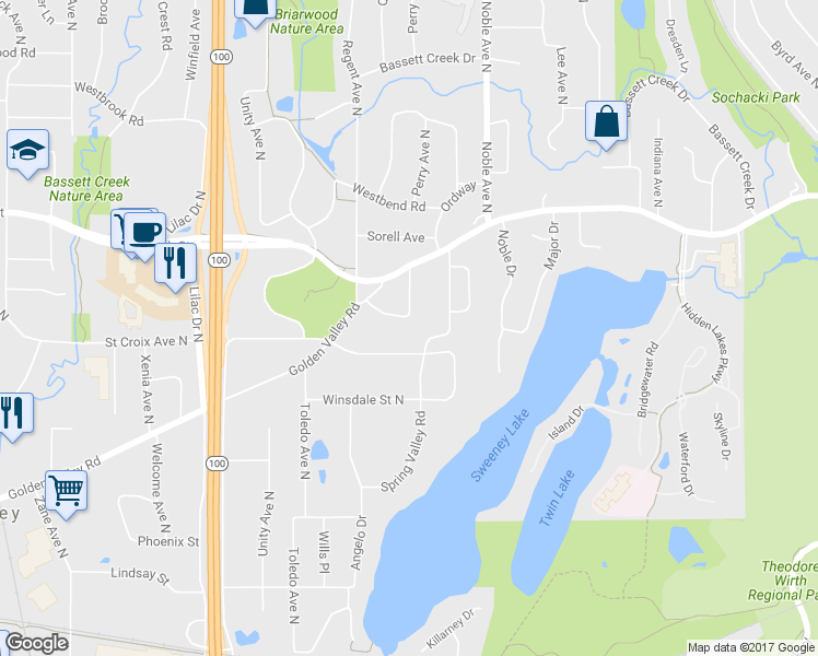 map of restaurants, bars, coffee shops, grocery stores, and more near 4901 Frontenac Avenue in Minneapolis